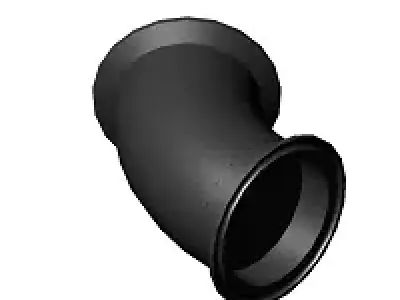 Sanitary Elbow 45 TC 2 in 3D model