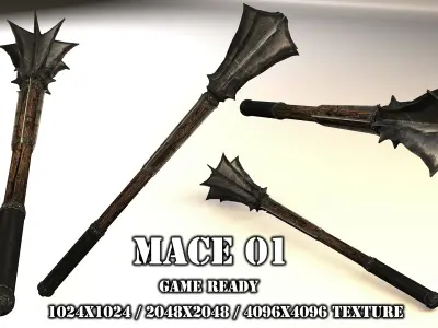 Mace elder scrolls iii wand Low-poly 3D model