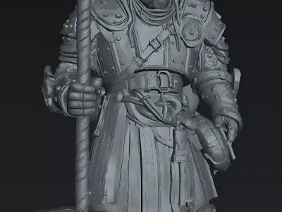 Bull-Human Warrior STL DnD Tabletop Miniature 3D Print 3D print model