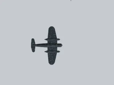 world war fighter plane low poly Low-poly 3D model