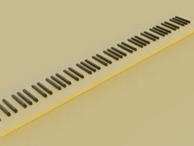 Electric Piano 88 keys 3D model