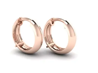 bali 1 rose gold hoop earrings Free 3D print model