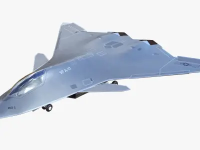 Future Fighter Jet 2050 3D model