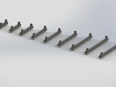 Hydraulic Cylinder 25x16xl0mm 9 Sizes Free 3D model