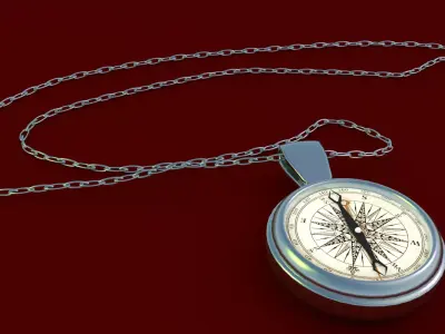 Antique Compass 3D model 3D model