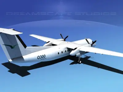 DeHavilland DHC-8-Q300 Wideroe 3D model