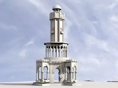 Izmir Clock Tower 3D model