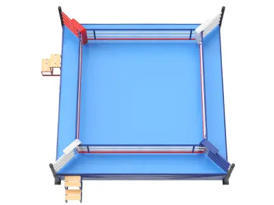 Detailed Boxing Ring 3D model