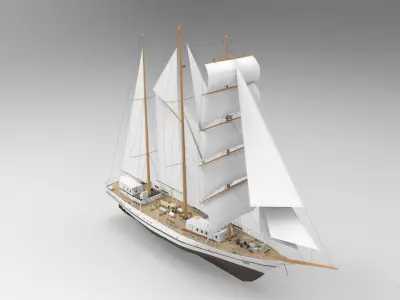 Sailing Ship Type V 3D model