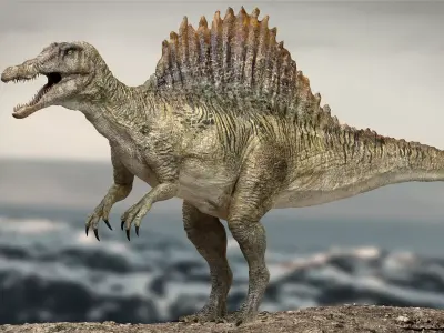 Spinosaurus Rigged 3D model Low-poly 3D model