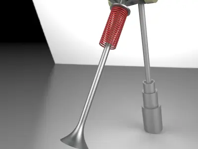 IC engines combustion chamber valve mechanism Free 3D model