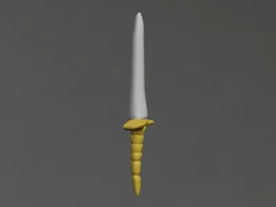 Gold Blade Low-poly 3D model