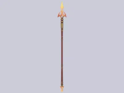 Fire spear Low-poly 3D model buy