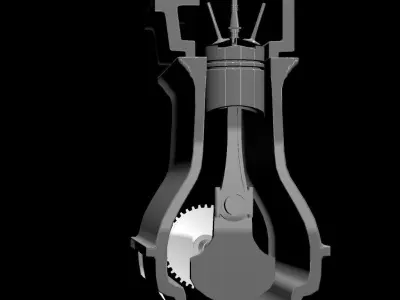 engine car piston Free low-poly 3D model