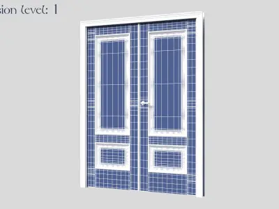 Birch Double Leaf Door 3D model