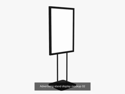 Advertising display promo stand nameplate mockup 3D Model Collection