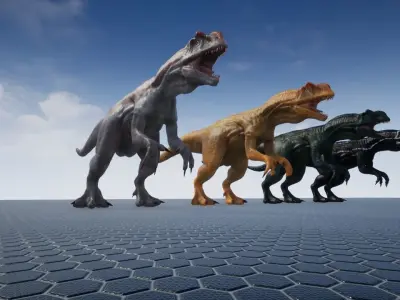 3DAllosaurus 20 Low-poly 3D model