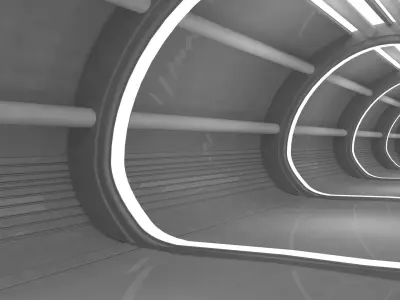 Sci Fi Corridor Free low-poly 3D model