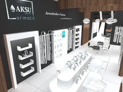 Exhibition Stand - ST0070 3D model