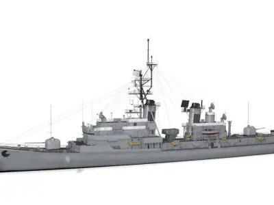 DDG 19  USS Tattnall Low-poly 3D model