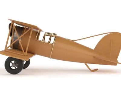 Vintage Retro Iron Aircraft Handicraft 3D model