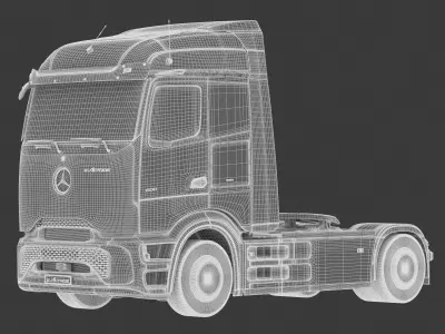 Mercedes Benz Eactros 600 Electric Truck 3D model