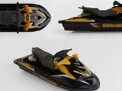 SeaDoo High performance Jet Ski 3D Model 3D model