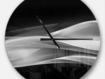 Oversized Glittering Wall Clock Free 3D model