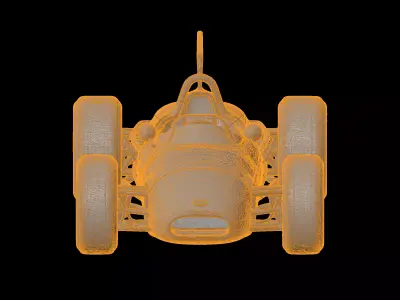Retro Grand Prix Car 3D Print Model 3D print model
