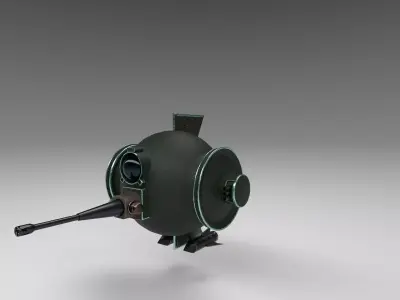 BattleDrone robot Free low-poly 3D model