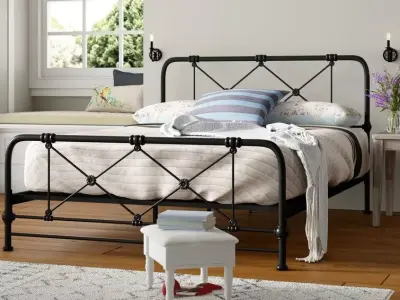 Cherrie Metal Bed Free 3D model