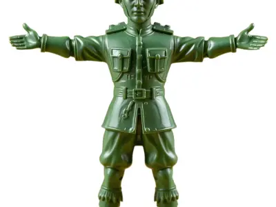 Green Soldier Toy model pack Low-poly 3D model