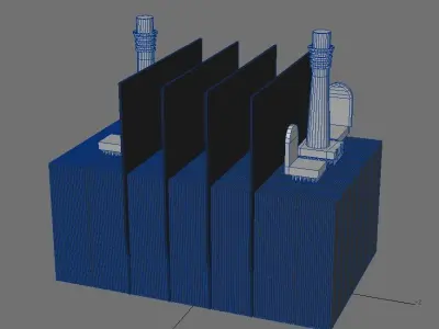 standard car battery 3D model