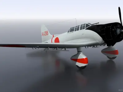 D3A1 - Rigged Low-poly 3D model