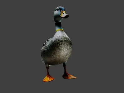 Duck Animal Low-poly 3D model