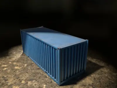 Shipping Container Low Poly PBR Low-poly 3D model