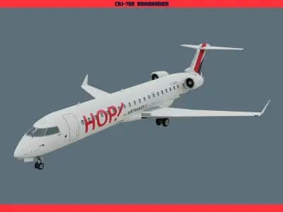 CRJ700 Hop Low-poly 3D model