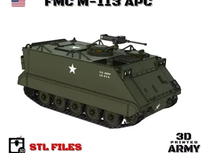 Armored vehicle M113 APC  - STL files- vietnam war era  3D print model