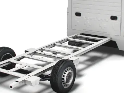 VW Crafter CR35 Long Flat frame chassis 2021 3D model
