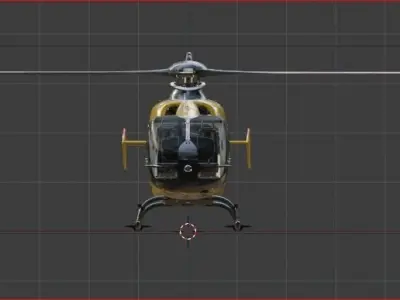 Helicopters helicopter flying in sky Low-poly 3D model