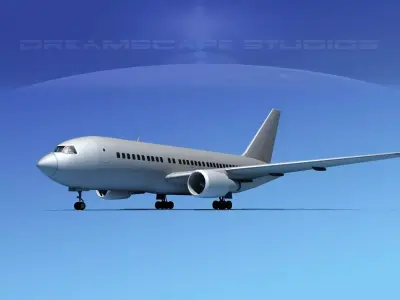 Boeing 767-200ER Bare Metal 3D model