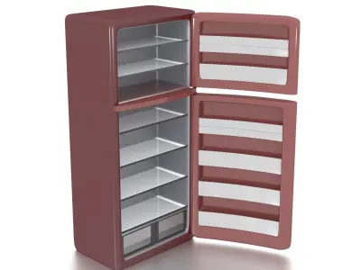 Fridge refrigerator Free low-poly 3D model buy