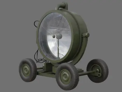 Searchlight 1A Low-poly 3D model