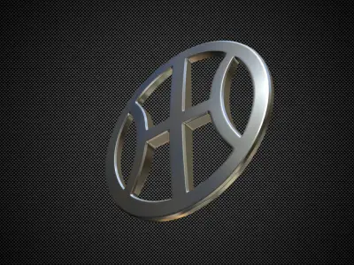 hybrid kinetic logo 3D model