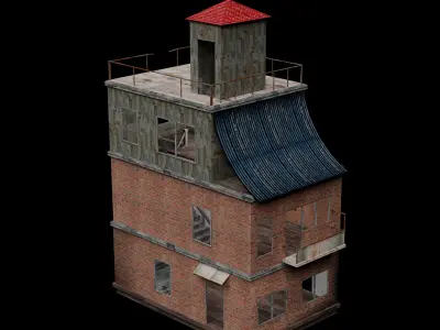 PUBG HOUSE Low-poly 3D model