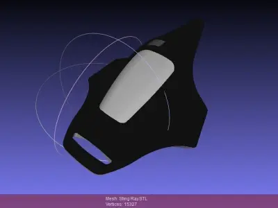 Sting Ray Sea Scooter Casing - Concept Surfaces Free 3D model