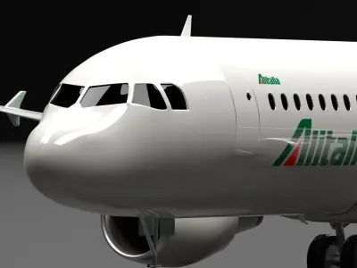 Airbus A320 Alitalia Livery 3D model 3D model