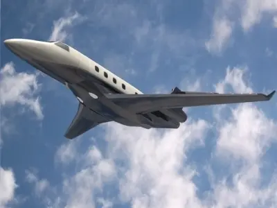 Embraer Legacy 450 business jet 3D model