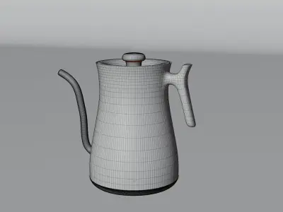 Coffee Kettle and a cup Free low-poly 3D model