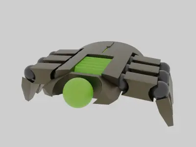 Mechanized Space Scarab - Rigged and Animations Free low-poly 3D model